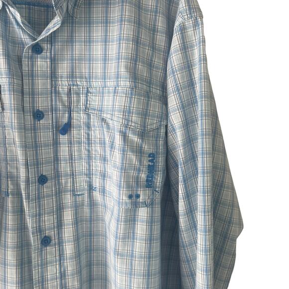 Red Head Brand Co. 2XL Tall Blue Fishing Outdoor Vented Button Up Shirt - Picture 5 of 11